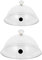 Angoily 2 Pièces Fumer Cloche Dôme Couvercle en Plastique Alimentaire Couverture pour Fumée Infuser Fumeur de Fumer Perfusion Plaques Bols