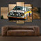 104Tdfc Bilder Vlies Leinwandbild 5 TLG Kunstdruck Leinwandbilder 5-teilig Bilder auf Leinwand Audcar S1 ​​Quattro Modern Wandbilder XXL Wanddekor Design Wand Bild