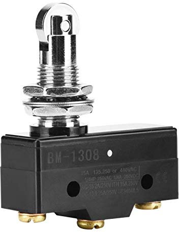 Phisscii Microinterruttore Switch Interruttore di Finecorsa Momentaneo a Scatto Contatti in Argento per Montaggio a Pannello BM-1308