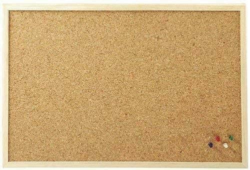 Indigo® Premium Cork Board – 60x45cm Wooden Frame Notice Board – Durable Pin Board for Home, Office & School Use (1)