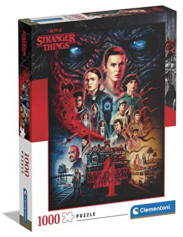 Clementoni - 39686 - Puzzle Stranger Things - 1000 Teile Für Erwachsene Und Kinder Ab 10 Jahre, Geschicklichkeitsspiel Für Die Ganze Familie