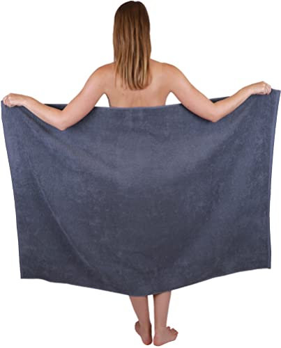 Betz Maxi Duschtuch XXL Badetuch Größe 100x150cm Berlin Farbe dunkelgrau - Berlin
