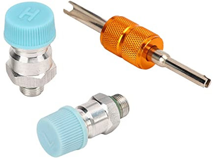 Kit De Núcleo De Válvula De Aire Acondicionado, Kit de NúCleo de VáLvula de Aire Acondicionado, VáLvula de Tapa, Sistema de Sellado de Ca Para Asiento de Compresor de Ca de Coche 508, 3 Uds.