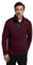 Mountain Warehouse Idris Mens Half-Zip Fleece - Microfleece, Anti-pill, Breathable, Lightweight Sweatshirt - Best for Spring Summer, Camping, Outdoors, Travelling & Hiking Dark Red S