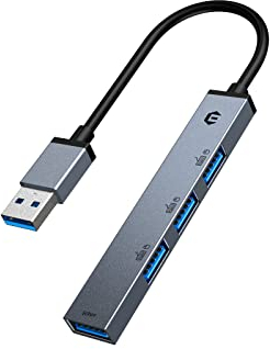HOPDAY Hub USB, Hub USB A de 4 Puertos para MacBook Pro/Air (1*USB 3.0+ 3*USB 2.0), Adaptador multipuerto Divisor USB Hub de Datos 5 Gbps para iMac, Xbox, Ps4, DELL, HP, Surface, Tesla Modelo 3, HHD