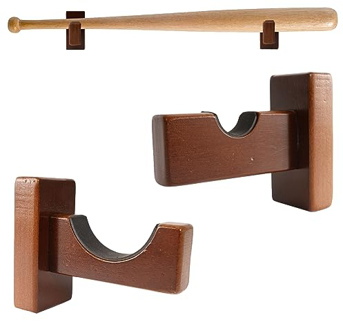 GKK 2 x Baseballschläger-Wandhalterung, Baseballschläger-Vitrine für 3 Farben, Baseballschläger-Halter, stabiler Baseballschläger-Ständer.