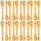 Golden Nature - Bamboo Spoon Set - 10 Pc - Small Kitchen Teaspoons - Tiny Wooden Spoons for Sugar, Spices, Seasoning, Coffee, Jam, Herbs, Honey & Dessert