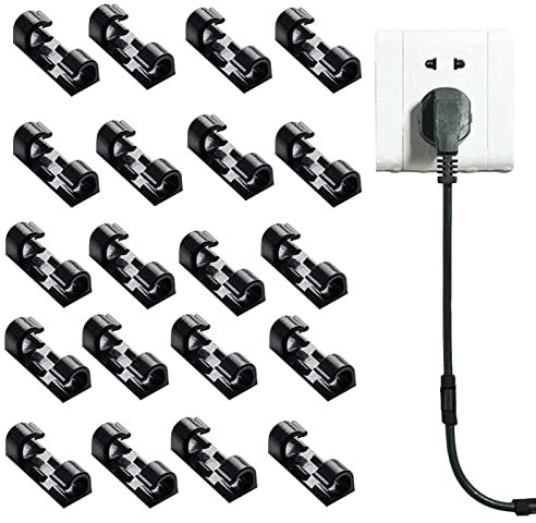 Cable Management Organizer - Cable Holder without for Desktop Organisation | Cable Management Holder for Living Room, Bedroom, Bedside, Kitchen Counter