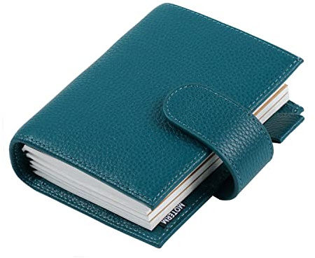 Moterm Companion Traveler's Notizbuch Cover - Verbessertes Design mit Rückentasche (Reisepass-Größe, Kiesel-bleu-vert foncé)