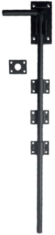 24 Drop Bolt GATE Garage Strong Heavy Duty Shed Stable Black Galv (Black)