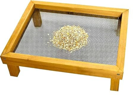 Aggloz | Bird Feeder Tray | Ground Bird Feeder Mesh Tray | Wild Bird Feeding | Bird Seed Peanut Food | Outdoor or Indoor Feeding | Feeder Tray Raised Base Wood