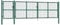 vidaXL Mesh Gartentor, Abschließbare Gartentür Hoftür mit Riegel, Gartenpforte Doppelflügel Tor, Zauntor Zauntür, Grün Verzinkter Stahl