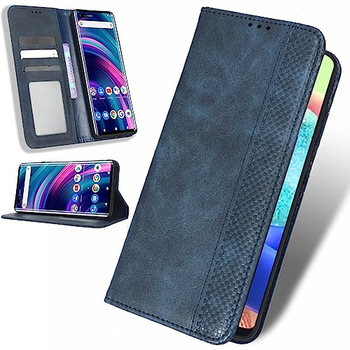 Leather Phone Case Compatible with Nokia G42 5G, Wallet Magnetic Cover with Credit Card Slots and Flip Stand, Blue