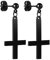 Cupimatch Kreuz Ohrstecker Schwarz Petruskreuz Ohrringe - Inverted Cross Upside Down Kreuz Ohrringen Edelstahl Ohrringe für Herren Damen