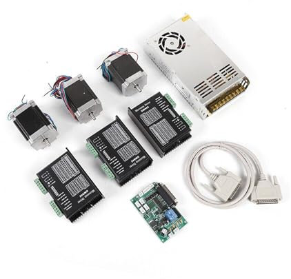KEESUNG 3 Achse Nema 23 Schrittmotor, 270oz-in 3A+Treiber DM542A 4.2A CNC Steuerung Kit 3 Axis Stepper Motor 270oz-in 3A+Treiber DM542A 4.2A Power Kit CNC Steuerung Set Stromversorgungssatz Motoren