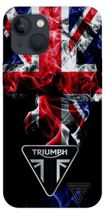 Transparent Flexible Silicone Case for Apple iPhone with Tribute Triumph Union Jack Logo (iPhone 13)