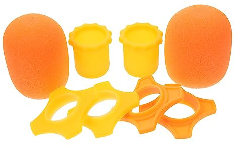 Didiseaon 1set Microphone Protector Drop Splash Covers Shockproof for Ktv Dance Stage and Interviews Includes Sponge Sleeves
