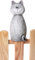 itsisa Zaunhocker Katze H: 22 cm aus Terrakotta - Zaun Deko Garten Katzen, Tierfigur Pfostenhocker, Zaunfigur, Gartendeko, Metalldeko