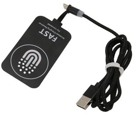 10W Wireless Charger Receiver, Ultra Thin Type C Wireless Charging Patch with Magnetic Charging Cable