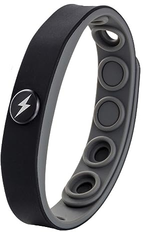 Antistatisches Silikon Armband, Universal ESD Erdungsarmband Weiches Kabelloses Release Negativionen Wasserdicht Justierbares Balance Armbänder Handschlaufe Sportarmband Für Männer Frauen (Schwarz)