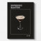 NEUBACH HOME - Cocktail Poster Espresso Martini DIN A2 - Wandbilder für Schlafzimmer Wohnzimmer Küche als Deko Zubehör - schwarz modern aesthetic - MIT Bilderrahmen