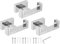 PATIKIL Double Towel Hook, 3Pack 304 Stainless Steel Wall Mounted Hanger Rectangle Towel Holder for Hanging Bathroom, Bedroom, Dormitory, Hang Towel, Clothes, Coat, Robe, Hat, Chrome Color
