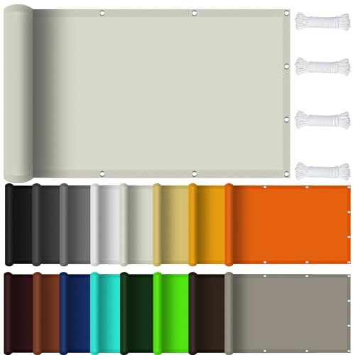 Toldo Vela Rectángulo 2.5 x 2.5 m Impermeable, Toldo Vela Parasol Prueba de Viento Tela Oxford Resistente Toldo Vela Parasol para Balcon Patio Jardín, Marfil