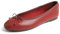 Feversole Women's Fashion Round Toe Ballet Flat,Bailarina Punta Redonda para Mujer Piel Vegana napa roja Retro 39 EU
