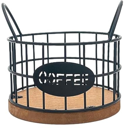 Soporte para monodosis de café, recipiente para cápsulas de café, accesorios de barra de café, cesta de café de metal, organizador para encimera de cocina A
