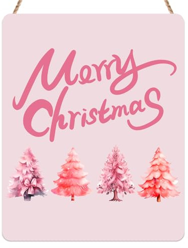 Rosa Weihnachtsbaum-Wanddekoration, Wandkunstdrucke, rosa Weihnachtsdekoration, ästhetische Weihnachtsdekoration, Raumdekoration, ästhetisches Poster, rosa Festival-Dekorationen, Festival-Hänge
