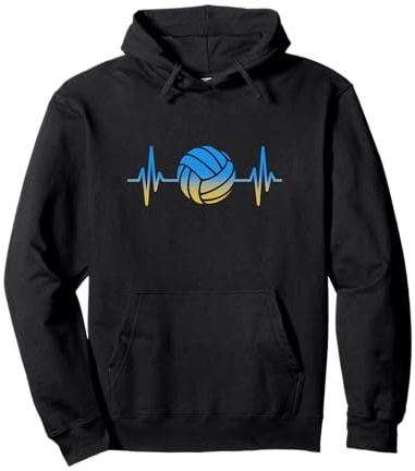 Volleyballspieler Herzschlag Volleyball Pullover Hoodie