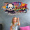 tjapalo® p95 personalisiertes Wandtattoo Graffiti Name Wandaufkleber Kinderzimmer Mädchen wandtattoo Teenager Cool Jungen 3D Wandtattoo Kinderzimmer Name Wandtattoo Pandabär