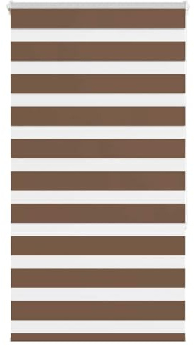 vidaXL Doppelrollo Braun 85x150 cm Stoffbreite 80,9 cm Polyester