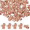 PATIKIL Spacer Bail Bead, 80 Pcs Spacer Beads Charms Holder Bracelet Tube Beads Hanger for Necklace Jewelry DIY Making, Rose Gold
