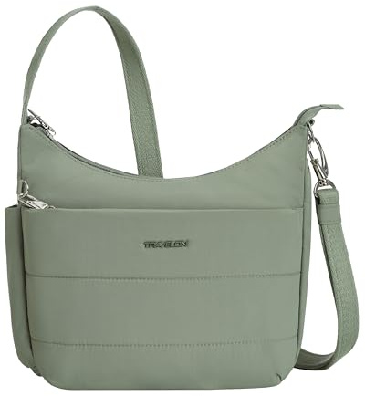 Travelon Unisex's Anti-Theft Roam Medium Crossbody, 8 H(Center) x 9.75 H(Wing) x 11W x 3 D