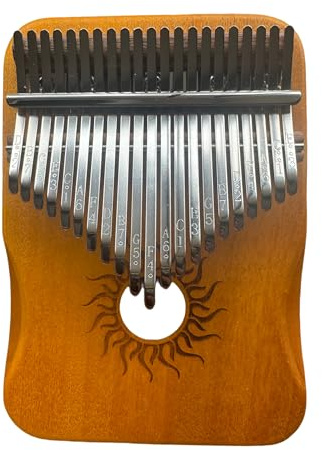 Kalimba Daumenklavier 21 Tasten Musikalisches Geschenkset mit Stimmhammer Musikbuch Tragetasche