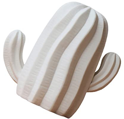 Didiseaon 1pieza Adorno Cerámico Forma De Cactus Decoración Minimalista para Hogar para Mesas y Escritorios Estilo Natural y Moderno De Color Blanco
