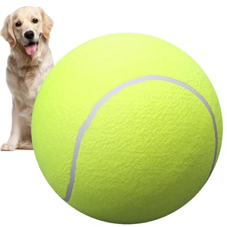 Riesiger Tennisball, 24 Cm Großer Übergroßer Tennisball, Große Riesige Hundebälle, Lustiger Outdoor-Sportbälle Für Mittelgroße Und Kleine Hunde, Leicht Zu Fangendes Interaktives Hundespielzeug