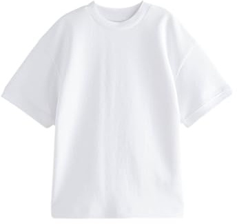 NEXT Jungen Standard T-Shirt aus schwerem Material in Relaxed Fit Weiß 104