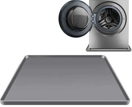 Mini Fridge Silicone Mat 60x60cm, Floor Protector Mat, Washing Machine & Freezer Drip Tray, Spill-Proof Square Dryer Drip Pan Under Refrigerator Carpet Mats For Floor Protection