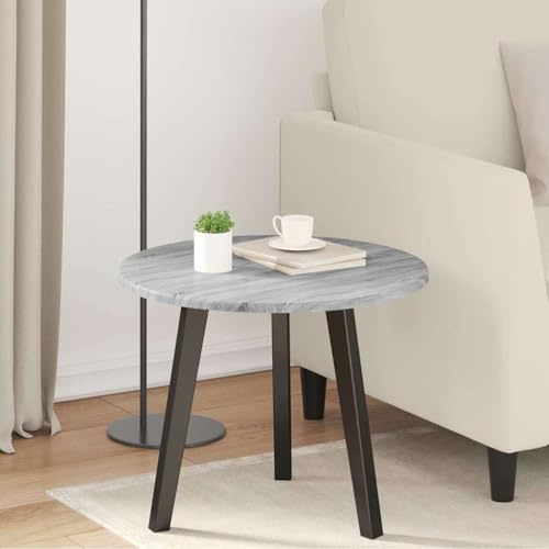 Qnhdfrt Tischplatte Grau Sonoma 50x50 cm Holzwerkstoff 1,5 cm dünn Modernes minimalistisches Tabletop als Schreibtischplatte Arbeitsplatte für Küche Esszimmer Büro Innenbereich