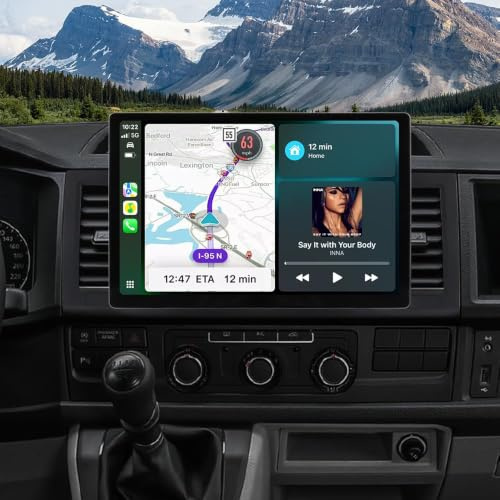ACAVICA 13.1” QLED Sat Nav Android 15 Radio for VW Transporter T6 2016-2021 | Octa Core 4+64G VW T6 Head Unit 4G LTE Wireless Carplay Android Auto, GPS Bluetooth WiFi DSP FM/RDS 2K Display with HD Camera