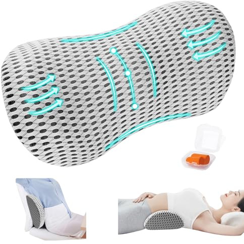Kulamo Coussin Lombaire orthopédique, Soutien Lombaire Ergonomique en Mousse à mémoire de Forme - Amovible et Lavable - Coussin de Soutien Lombaire pour Voiture,Bureau,Lit,Canapé
