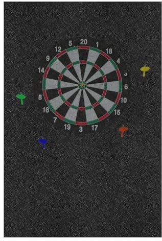 Wandschutz für Dartscheibe – Rückwandschutz aus Filzfliesen, großes Aufprallschutzpaneel, schwarzes Surround-Kissen, Sicherheitspolster für das Spielzimmer | Indoor-Klassenzimmer, Büro, Garage,