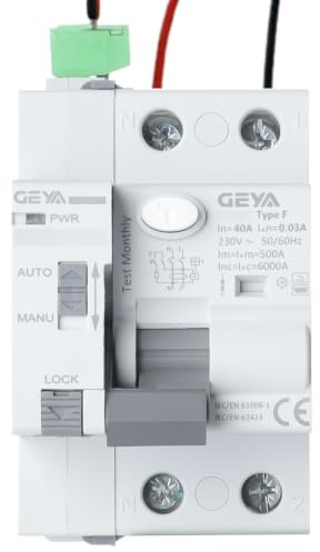 Interruptor Diferencial Auto Rearmable Tipo F 40A 30mA 2P Superinmunizado | 3 intentos de rearme automático, detecta corrientes hasta 1 kHz y reduce disparos intempestivos, para aerotermia e inverter