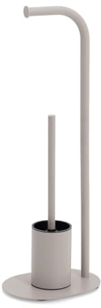 Zeller WC-Garnitur, Metall/Kunststoff, Greige