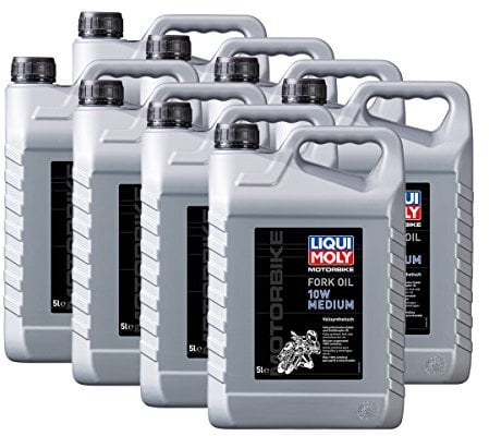 8 x Liqui Moly 1606 Motore Bike Fork Oil 10 W Medium / Moto Forcella (5L