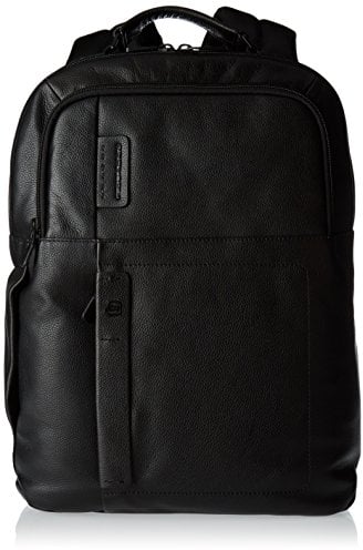 PIQUADRO Pulse Zaino porta PC, Pelle P15s, Nero, 15.6