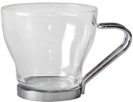 Gerimport Taza Cristal Metal Cafe 6 Piezas 85ml