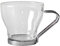 Gerimport Lot de 6 tasses à café en verre et métal 85 ml